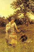 Frederick Morgan The garland oil painting artist